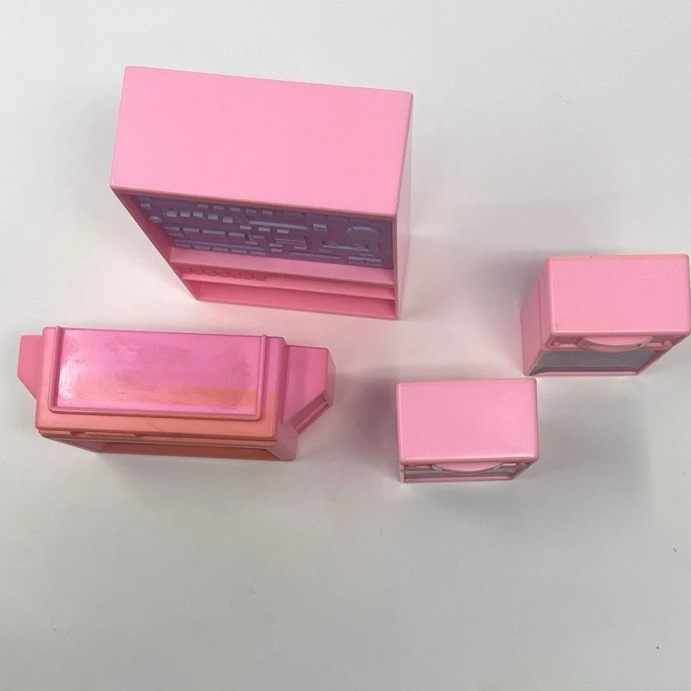 Vtg 1989 Barbie Home Entertainment Center Pink Stereo TV Speakers Mattel‎ Arco